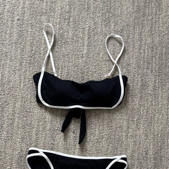 l*space Other - l*space Hazel Black Bikini Top with White Trim